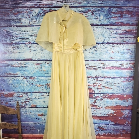VTG Brand Dresses & Skirts - VTG 1950'S PROM Maxi Dress with Sheer Overlay Size M
